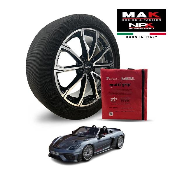 MAK正規品 NPK スノーソックス LIGHT 295/30R20 20インチ 布製 タイヤ チェーン 非金属 EU製 ポルシェ 718スパイダー 718スパ