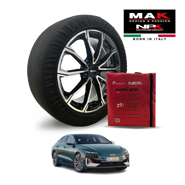 MAK正規品 NPK スノーソックス LIGHT 265/40R20 20インチ 布製 タイヤ チェーン 非金属 アウディ S6スポーツバック e-トロン ZA