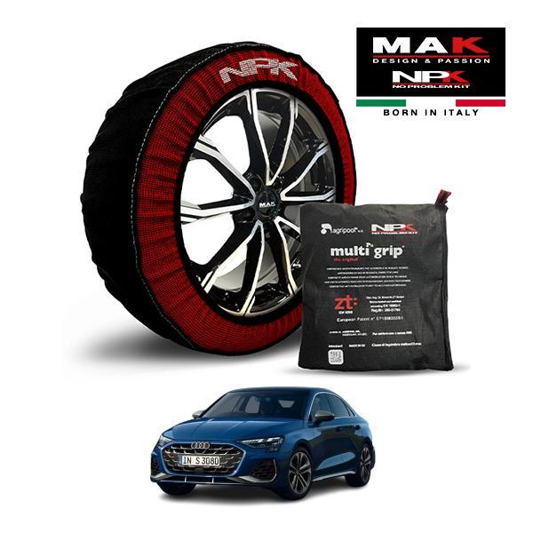 MAK正規品 NPK スノーソックス ORIGINAL 225/40R18 18インチ 布製 タイヤ チェーン アウディ S3セダン ベースグレード 3BA-G
