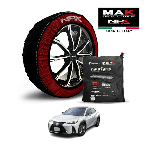 MAK正規品 NPK スノーソックス ORIGINAL 225/50R18 18インチ 布製 タイヤ チェーン レクサス UX UX300h Fスポーツ 6AA
