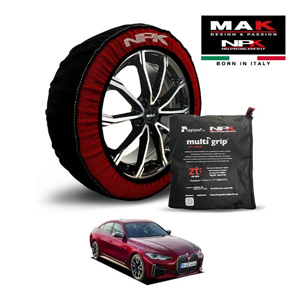 MAK正規品 NPK スノーソックス ORIGINAL 255/40R19 19インチ 布 タイヤ チェーン BMW 4シリーズ M440i xDriveグラン