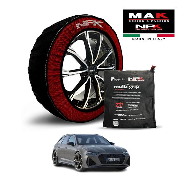 MAK正規品 NPK スノーソックス ORIGINAL 275/35R21 21インチ 布 タイヤ チェーン アウディ RS6 アバント パフォーマンス RS 
