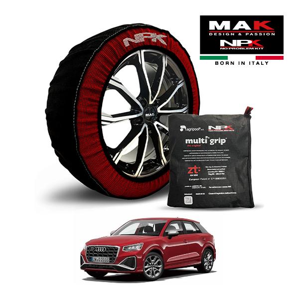 MAK正規品 NPK スノーソックス ORIGINAL 235/45R18 18インチ 布製 タイヤ チェーン 非金属 アウディ SQ2 ベースグレード 3BA
