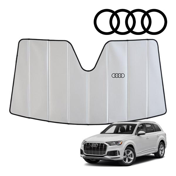 USアウディ純正 専用設計 AUDI ロゴ入 サンシェード 吸盤不要 USアウディ純正 専用設計 AUDI ロゴ入 サンシェード 吸盤不要