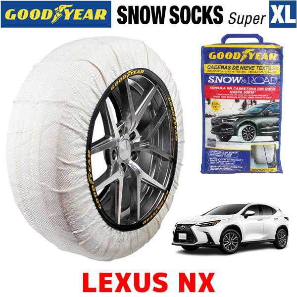 GOODYEAR スノーソックス 布製 タイヤチェーン SUPER XLサイズ レクサス NX / AAZA20 タイヤサイズ： 235/60R18  18インチ用