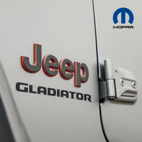 MOPAR純正 JEEPエンブレム(ガンメタ&モハベオレンジ) 68466529AA/18y