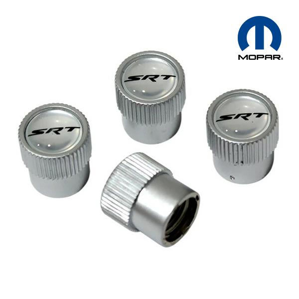 MOPAR純正 エアバルブキャップ (シルバー/SRTロゴ) ダッジ