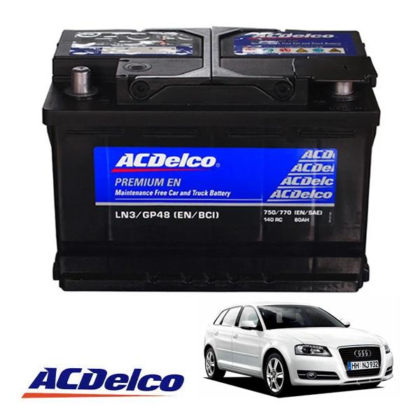 【ACDELCO 正規品】バッテリー LN3 メンテナンスフリー アウディ AUDI 05-12y A3 スポーツバック 8P