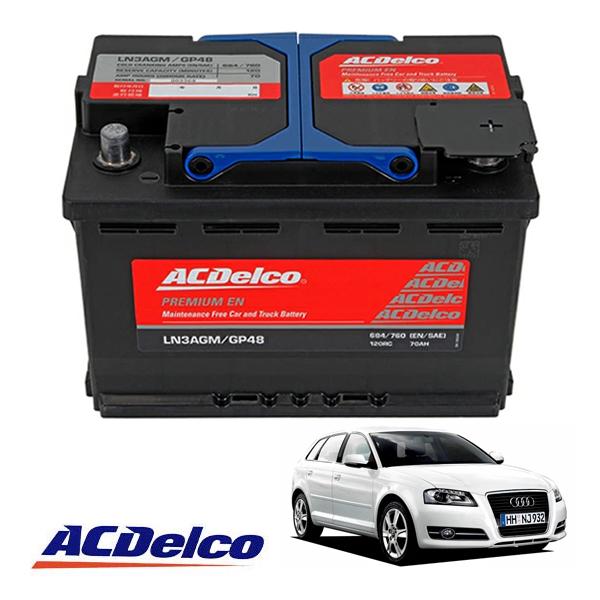 【ACDELCO 正規品】バッテリー LN3AGM メンテナンスフリー アイドリングストップ対応 アウディ AUDI 05-12y A3 スポーツバック 8P