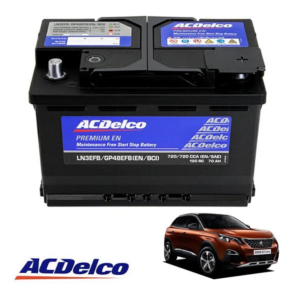 ACDELCO 正規品 バッテリー LN3EFB メンテナンスフリー アイドリングストップ対応 17y- プジョー 3008 P8