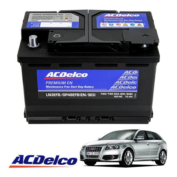 【ACDELCO 正規品】バッテリー LN3EFB メンテナンスフリー アイドリングストップ対応 アウディ AUDI 09-13y S3 スポーツバック 8P