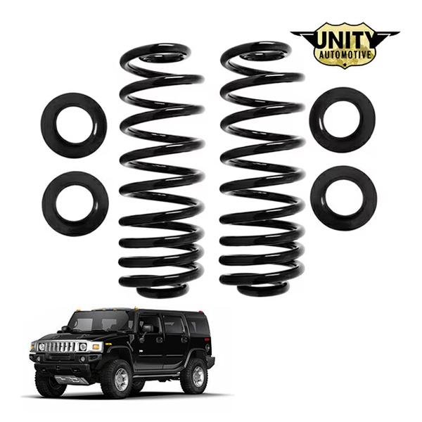 ハマー　h2 ノーマル　リアコイルスプリング 2本セット ブラック ハマーh2 ノーマルリアコイルスプリング 2本セット ブラック