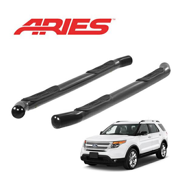 ARIES 正規品】 スチール サイドステップ サイドバー 3インチ グロス 