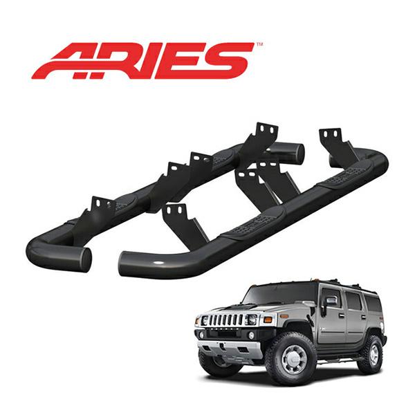 ARIES 正規品】 スチール サイドステップ ラウンド サイドバー 3インチ 