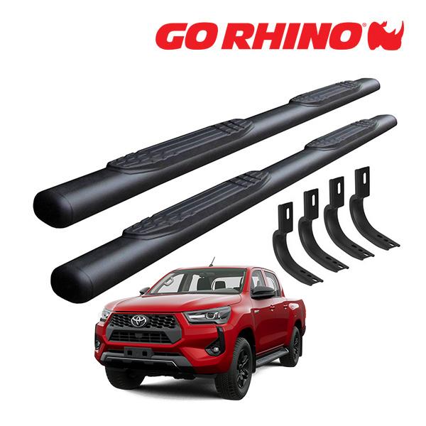 GO RHINO 正規品 1000シリーズ サイドステップ 4インチ テクスチャー 