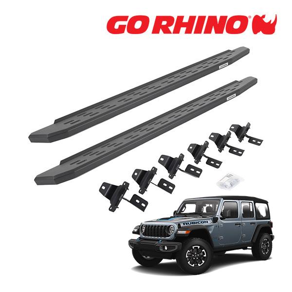 GO RHINO 正規品】RB30 ランニングボード サイドステップ テクスチャー 