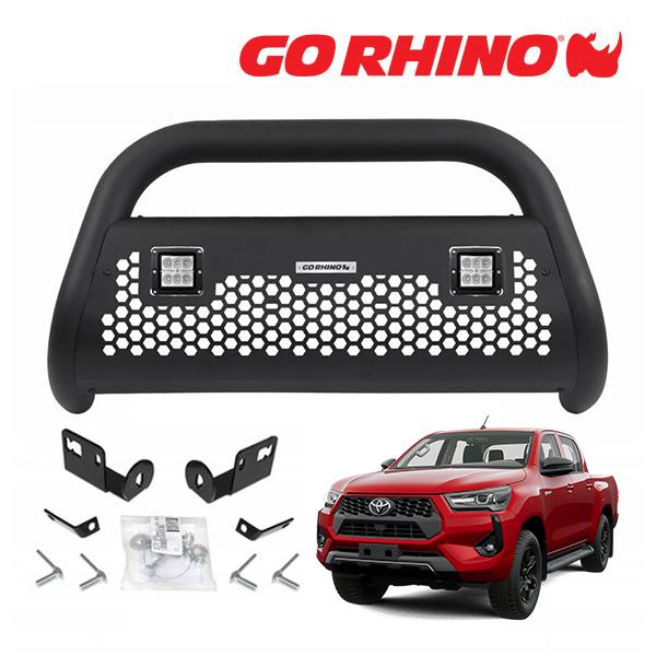 GO RHINO RC2 LR ブルバー フロントバンパーガード 3インチ LED