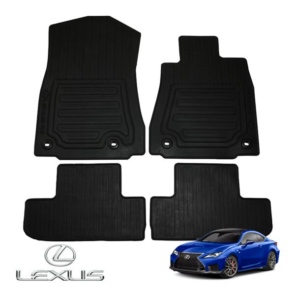UKレクサス純正 LEXUS RC200t RC300 RC300h RC350 10系 右ハンドル車用 オールウェザー ラバー フロアマット 4枚セット LEXUS RC ロゴ入