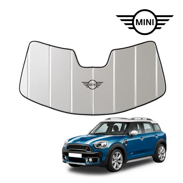 USミニ純正 専用設計 MINIロゴ入 サンシェード 吸盤不要 折りたたみ式 ケース付 BMW MINI CROSSOVER クロスオーバー F60 カバークラ
