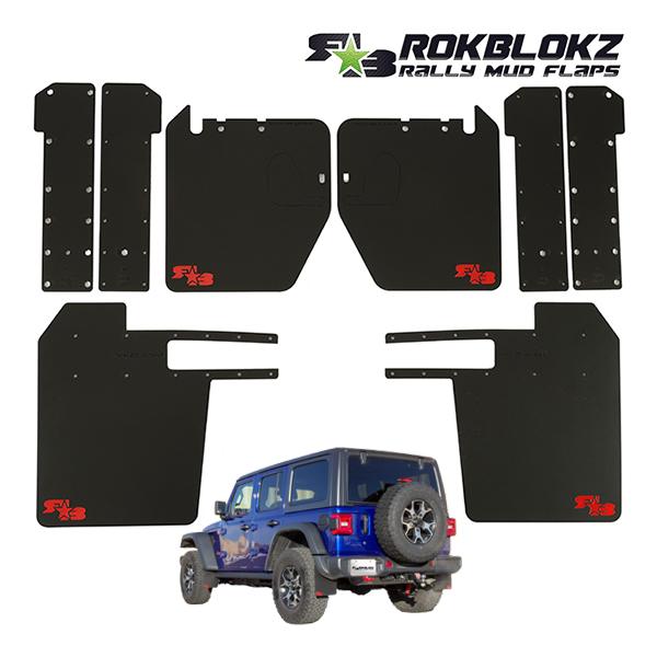 ジープJKラングラー用マッドフラップ 4枚セット ジープJKラングラー用マッドフラップ 4枚セット