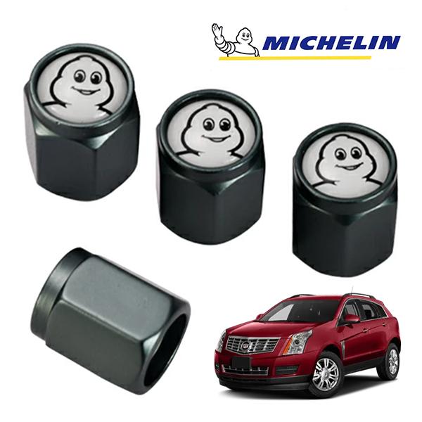 MICHELIN 正規品 エアバルブキャップ 1台分 4個セット ガンメタ