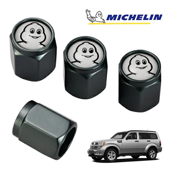 MICHELIN 正規品 エアバルブキャップ 1台分 4個セット ガンメタ