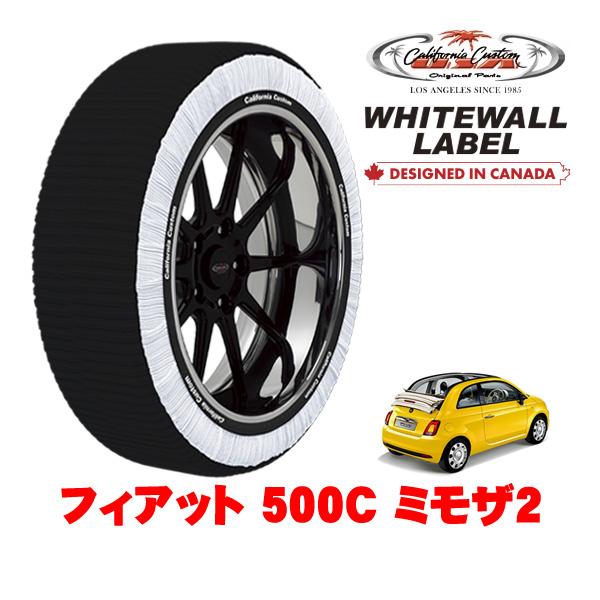 カリフォルニアカスタム スノーソックス WHITEWALL LABEL Sサイズ 175/65R14 14インチ フィアット 500C チンクエチェントシー 3