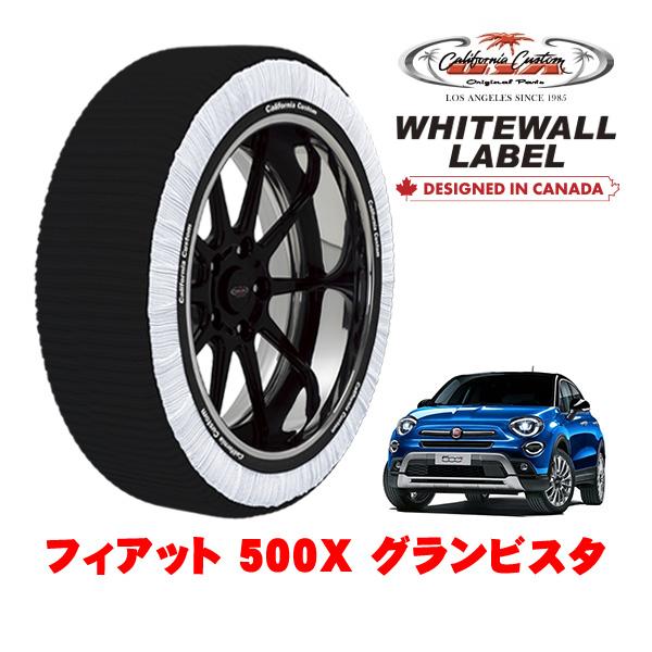 カリフォルニアカスタム スノーソックス WHITEWALL LABEL Lサイズ 215/55R17 17インチ フィアット 500X チンクエチェントエックス