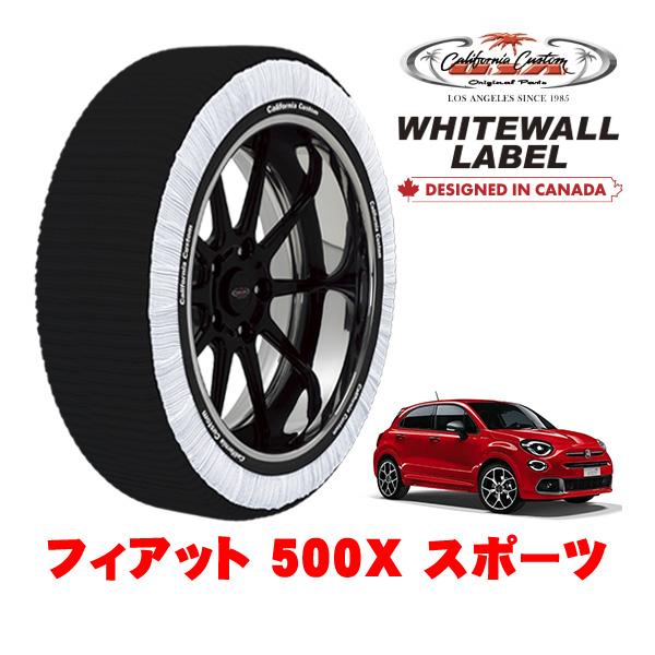 カリフォルニアカスタム スノーソックス WHITEWALL LABEL Lサイズ 225/45R18 18インチ フィアット 500X チンクエチェントエックス