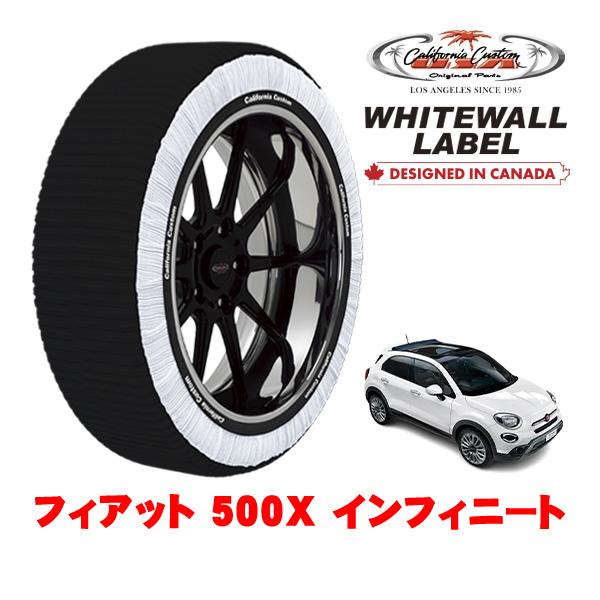 カリフォルニアカスタム スノーソックス WHITEWALL LABEL Lサイズ 215/55R17 17インチ フィアット 500X チンクエチェントエックス