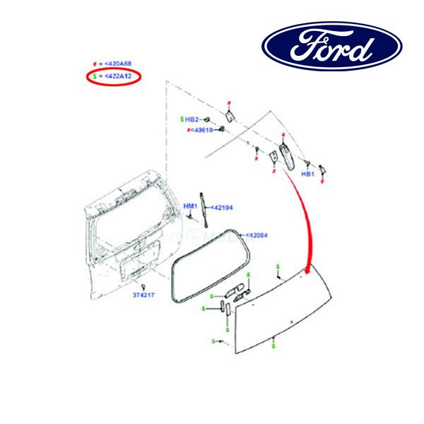 あ様 フォード純正 リアガラス テールゲートガラス AL1Z-78422A12-A 07-17y