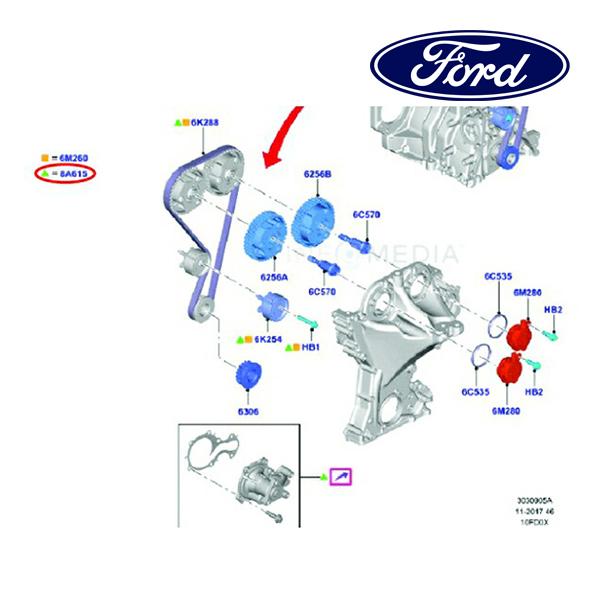 フォード純正 タイミングベルトキット 2210970 13y- フィエスタ