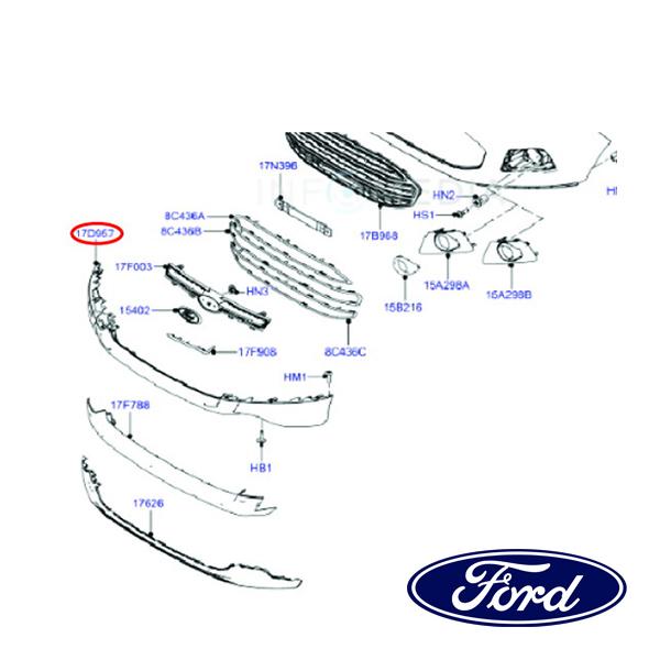 ゆう フォード純正 バンパーエクステンション フロント CN1517D957CA5ZCT