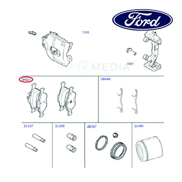 フォード純正 ブレーキパッド ディスクパッド フロント GN1Z2001H 13y