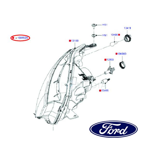 13y- ECOSPORT エコスポーツ フォード純正 ヘッドランプ 左側 CN1Z13008AF-