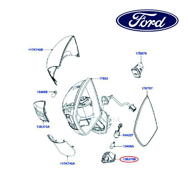 フォード純正 ドアミラー パドルランプ 左側 LH 運転席側 1675130 10