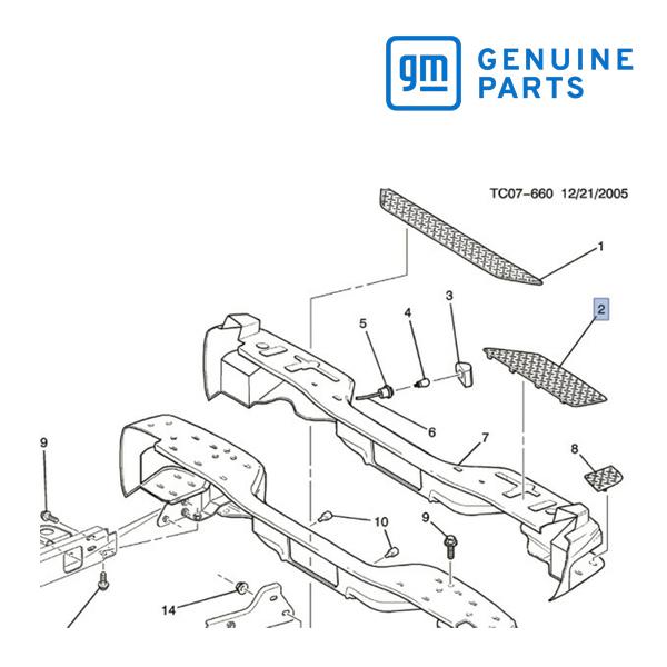 02y アバランチ用 GM純正 リア バンパー ステップ パッド アッパー