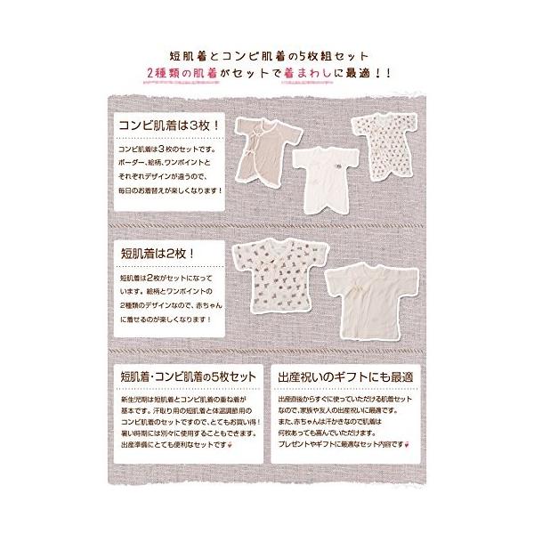 Skip House スキップハウス オーガニックコットン ベビー新生児 豪華5枚組 肌着セット 熊柄 コンビ肌着 3枚 短肌着 2枚 Www Iainlangsa Ac Id