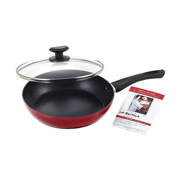 落合 務 IH対応マーブルフライパン 26cm ガラス蓋付 LB163