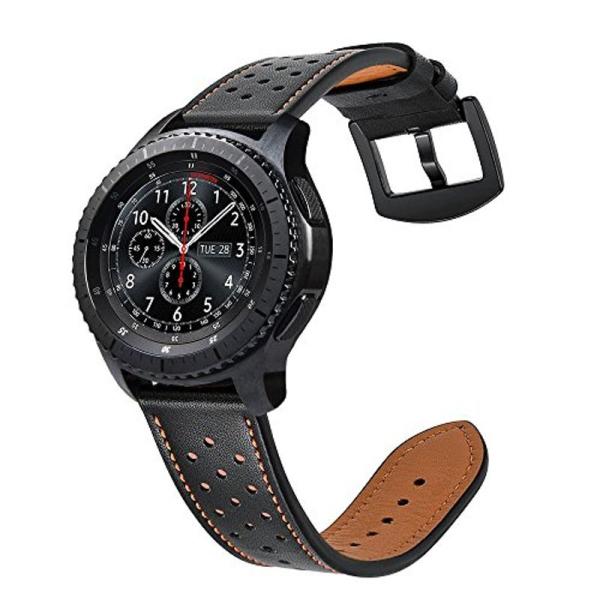 Fintie for Samsung Gear S3 / Galaxy Watch 46mm バンド 22mm 時計バンド 本革ベルト 交換