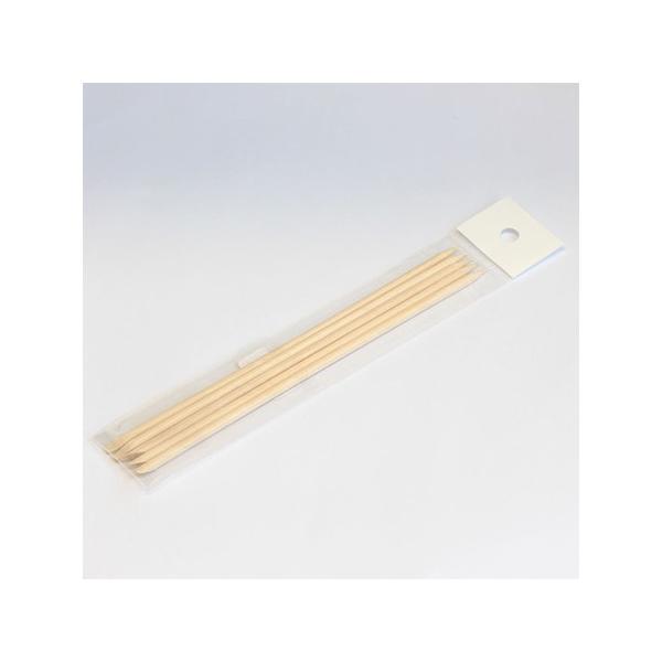 先がポイントになっているウッドスティックです。内容量:5本サイズ:約176mm