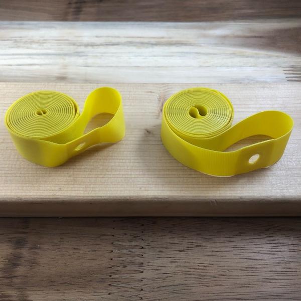 リムテープ 2本セット イエロー 700c用 幅18mmPU100PSIまで