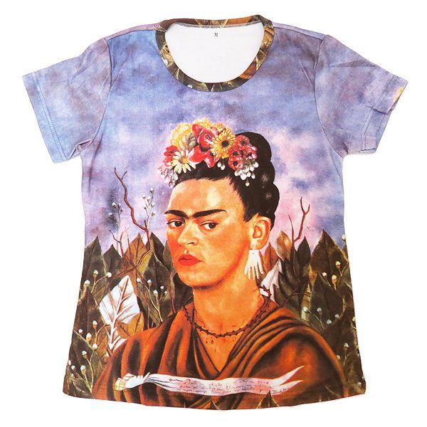 tシャツ 半袖 総柄 レディース アート プリント Tシャツ フリーダ 