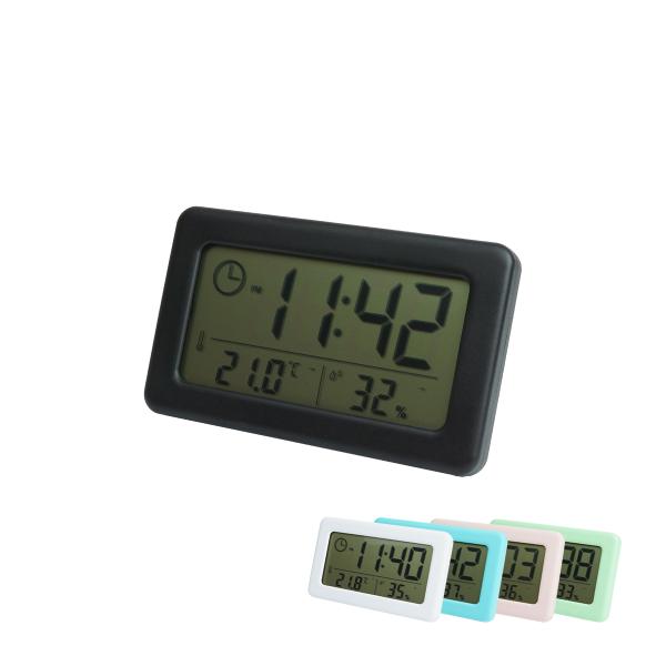 デジタル時計 温湿度計 スタンド 壁掛け 置き時計 掛け時計 小型 コンパクト シンプル デジタル 時計 温度 湿度 インテリア