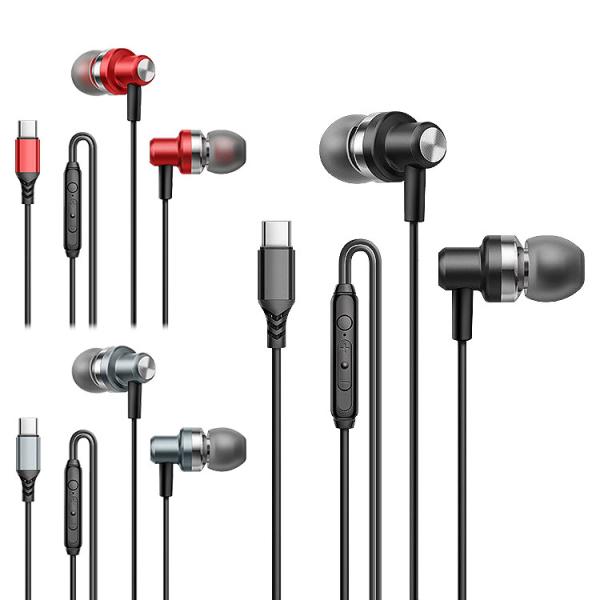Type-C イヤホン カナル型 iPhone15対応 マイク内蔵 リモコン付き スマートフォン タブレット USB C 音量調整 再生 停止 音楽 通話 有線接続