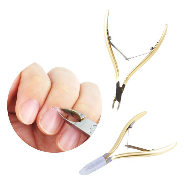 甘皮処理がしやすいキューティクルニッパー安全キャップ付き。簡単に甘皮処理ができるキューティクルニッパーかみ合わせが良くしっかりと切れます。劣化しにくいダブルスプリング設計。刃の長さは約4.5mmで扱いやすい仕様余計なところまでカットしすぎな...