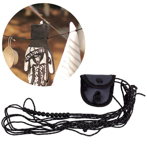 ビーズと2本のロープではさむことができるのでハンガーいらず！アウトドアや旅行のときの手荷物を少なくすることができます。ロープ部分は反射糸を編み込んでいるので、光を受けると明るく反射します。暗い環境でもロープの位置が見つけやすいので安全！ロー...