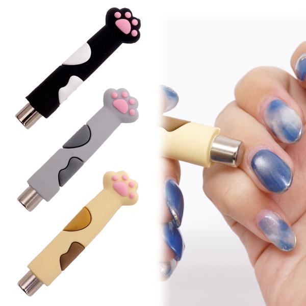 かわいい肉球型キュートな肉球デザインで使うたびに気分が上がる！マグネットネイルを簡単に楽しめる便利なアイテムです。扱いやすい持ち手持ち手が柔らかく太めなので細いスティック磁石と比べて手にフィットして握りやすい。強力マグネット強い磁力で粒子を...