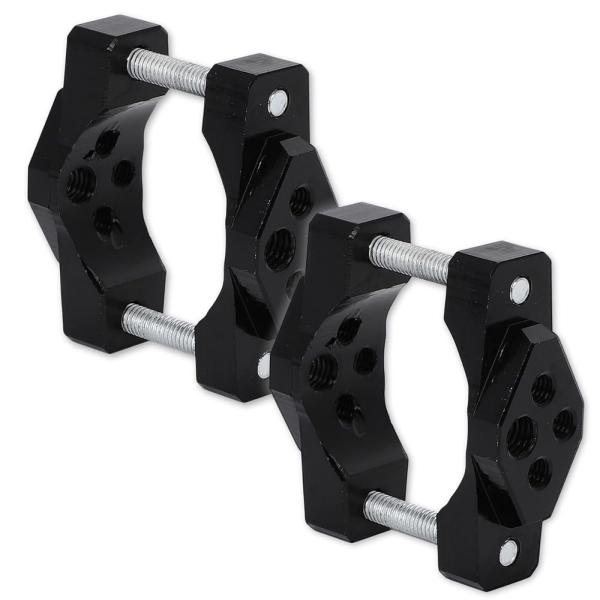 バイク フォグ ランプ ステー stay パイプ クランプ 自転車 汎用 バー 固定 金具 ハンドル ホルダー ブラック 32mm 2個