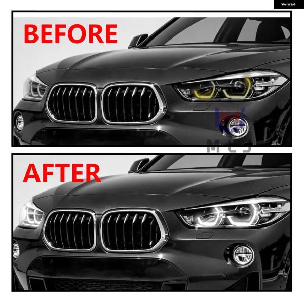 並行輸入品 BMW F39 X2 2018 - 21 ヘッドライト チューブ DRL ライトガイドバー ライトガイド  ストリップ  LED エンジェルアイ ア